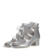 Jeffrey Campbell Astute Silver Lace-up Heel Booties Silver 1