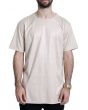 Elongated Wax Suede Tee in Sand 1