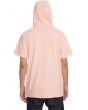 The Creed Short Sleeve Pullover Hoodie in Salmon 3