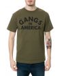 The Gangs in America Tee in Military Green 1