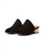 The Artica-2mp Sandal in Black Suede Gold 3