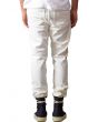 The Tapered Ripped Denim Jeans in White 3