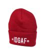 IDGAF (I don't give a f*ck) Beanie in red 2