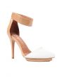 The Solitare Shoe in White Patent and Nude 1