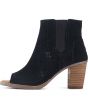 Toms for Women: Majorca Perforated Black Suede Heel Booties 1