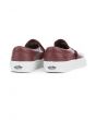 The Women's Classic Slip Moto Leather in Madder Brown and Blanc De Blanc 5
