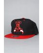 The Chicago Bulls Upsidedown Snapback Hat in Black