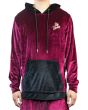 Stay Winning Embroidered Velour Maroon Hoodie 1