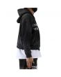 GLENN French Terry Long Sleeve Crop Top Full Zip Hoodie 4