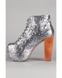 The Lita Shoe in Pewter Glitter 4