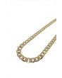 14K Gold Plated Thick Flat Curb Chain Necklace 1