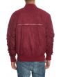The Warhead Suede Bomber in Burgundy 3