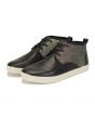 Toms for Men: Paseo Mid Black White Caviar Leather Sneaker 3