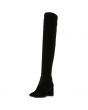 Cienega Black Velvet Heeled Thigh-High Boots 3