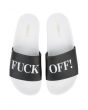 The Fuck Off Slide in White and Black 1