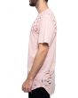 The Elongated Distressed Tee in Pink 2