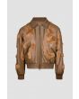 Faux Fur Vegan Leather Camouflage Jacket 1