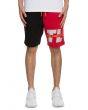 The Split Sweatshorts in Black and Red 1