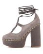 Jeffrey Campbell Bettina Taupe Heels TAUPE SUEDE 1