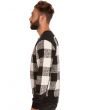 The Plaid Fleece Sweatshirt in Black & White 2