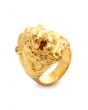 The Jungl Julz 18K Gold Lion Ring 8 in Gold