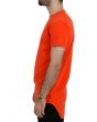 Elongated Quilted Tee in Orange 2