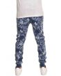 The Floral Print Jogger in Marina Blue Blue