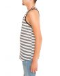 The Miller Striped Tank in Charcoal Grey 2