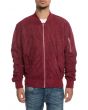 The Warhead Suede Bomber in Burgundy 1