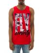 The Fly Skull Tank Top in Red 1