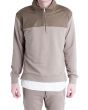 The Major Color Block Hoodie in Taupe 1