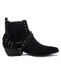 Y.R.U. for Women: Laso Black Velvet Bootie Heels 3