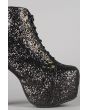 The Lita Shoe in Black Glitter 2