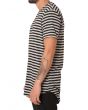 The Striped Curved Hem Tall Tee in Grey & Black
