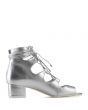 Jeffrey Campbell Astute Silver Lace-up Heel Booties Silver 3