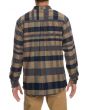The Roderick Long Sleeve Buttondown Plaid in Navy Tan Combo 3