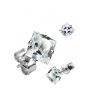 The Clear Square Cut Earrings 1