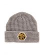 The Waffle Knit Knot Beanie in Gray Heather 1
