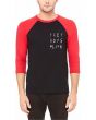 The Prep Coterie Prep Boys 4 Life Raglan T Shirt in Black and Red 1