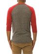 The Prep Coterie League Henley in Heather Gray and Red 2