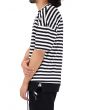 The Stripe Drop Shoulder Tee in Black and White 2