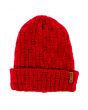 The Sinclair Contrast Stitch Beanie in Red 1