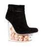 The Icy Shoe in Black Suede and Doll Heads 1