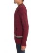 The Distressed Cable Knit Sweater in Burgundy 2