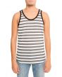 The Miller Striped Tank in Charcoal Grey 1