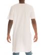 The Super Long Line Tall drop tail Tee in White 3