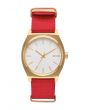The Time Teller Watch in Red & Gold 1