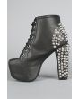 The Spike Shoe in Black with Silver Studs 4