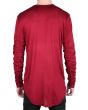 The Dyson Rouched Sleeve Sweater in Burgundy Terry 3