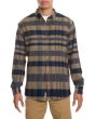 The Roderick Long Sleeve Buttondown Plaid in Navy Tan Combo 1